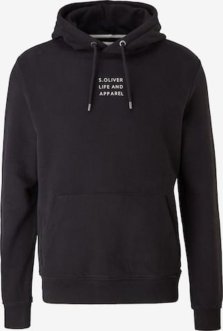 s.Oliver Sweatshirt in Schwarz: predná strana