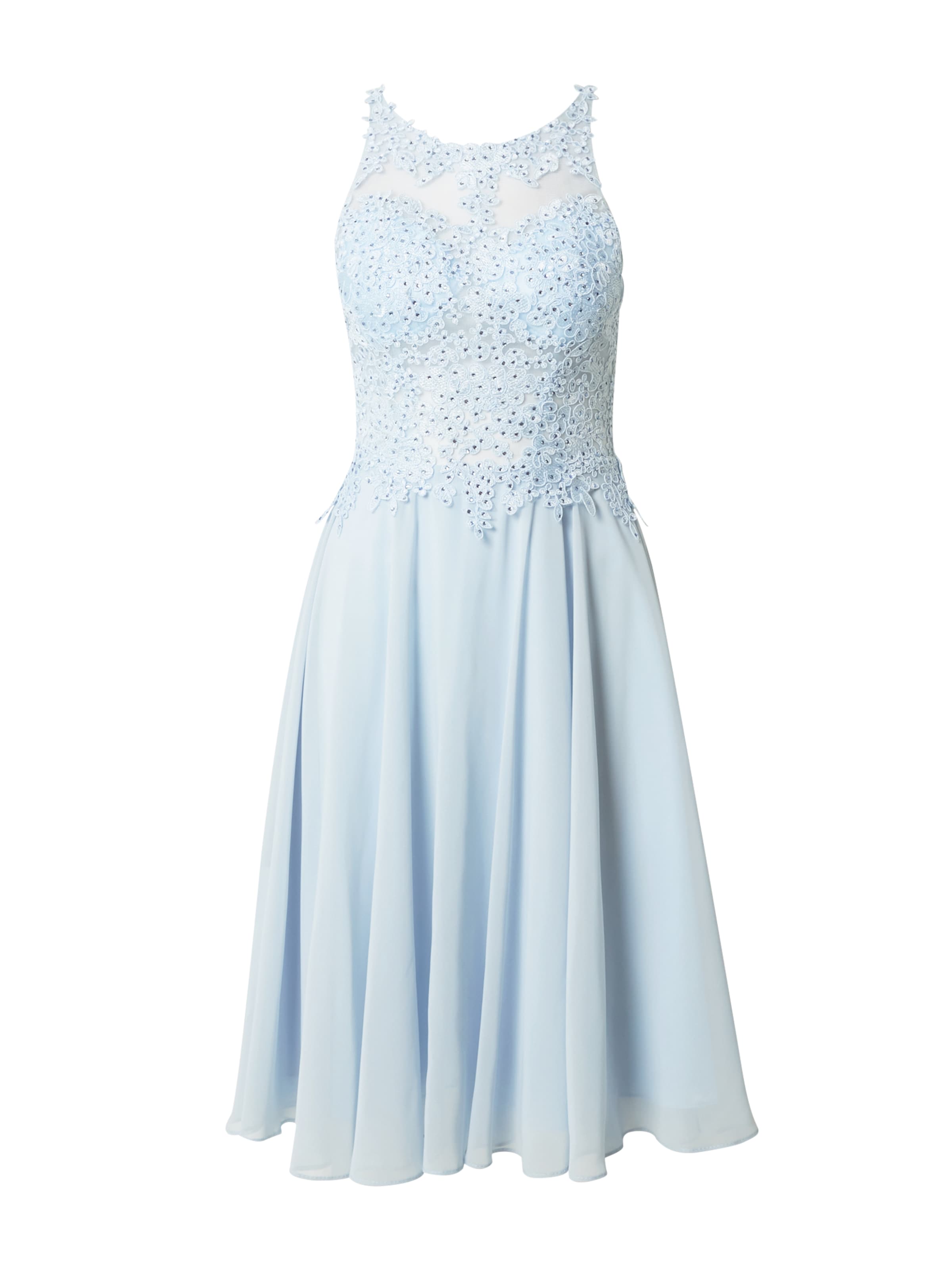 mascara Koktejlové šaty – modrá: přední strana