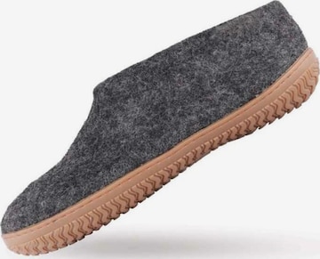 SHUS walk with nature Huisschoen 'Uldhjemmesko (100% ren uld) -m/Gummisål - Dansk Design fra SHUS' in Grijs: voorkant