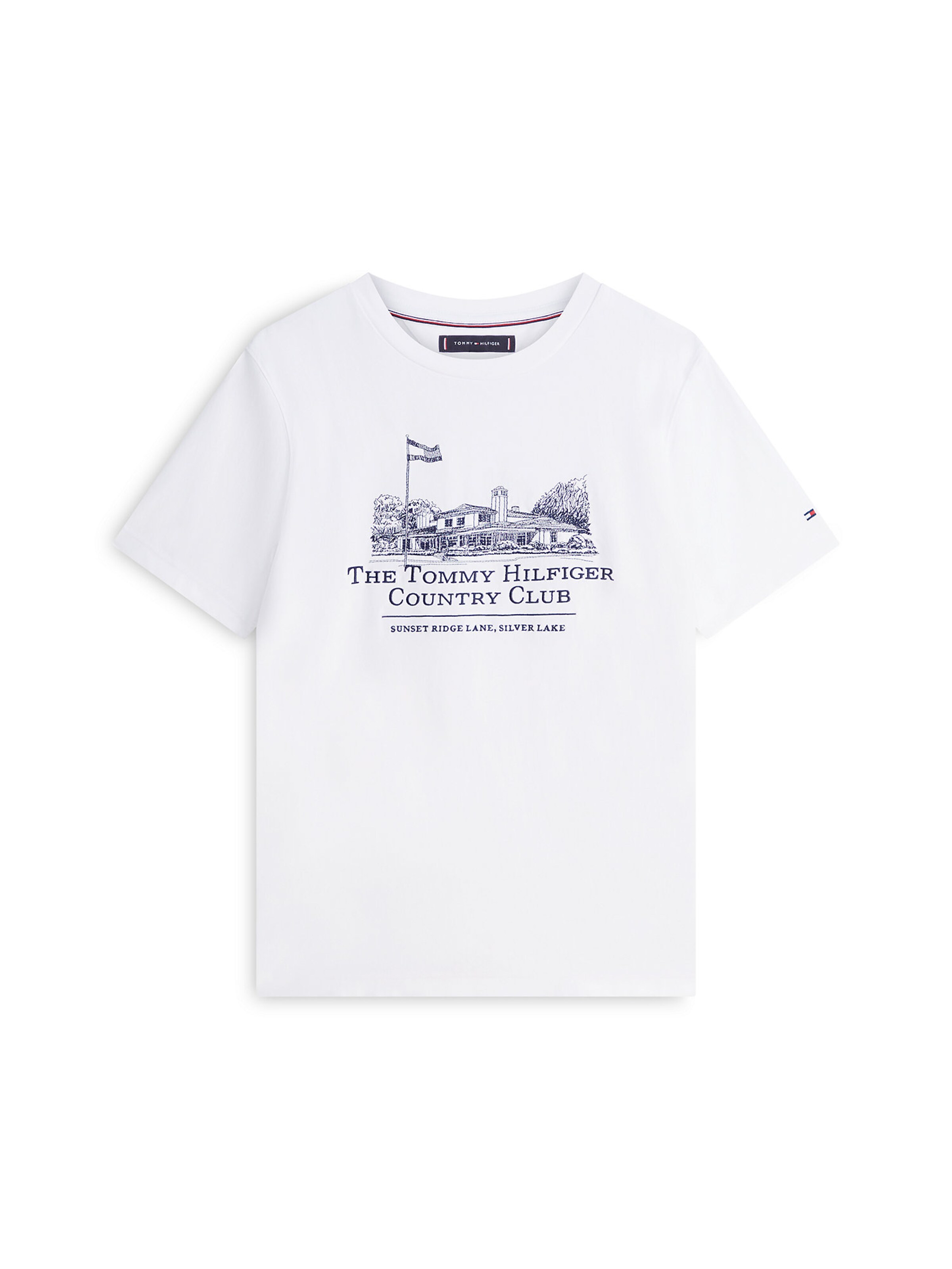 TOMMY HILFIGER T-Shirt en bleu marine / blanc, Vue avec produit