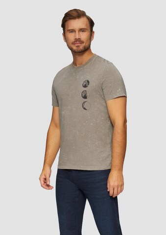 s.Oliver Shirt in Bruin: voorkant