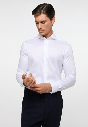ETERNA Slim fit Button Up Shirt in White: front