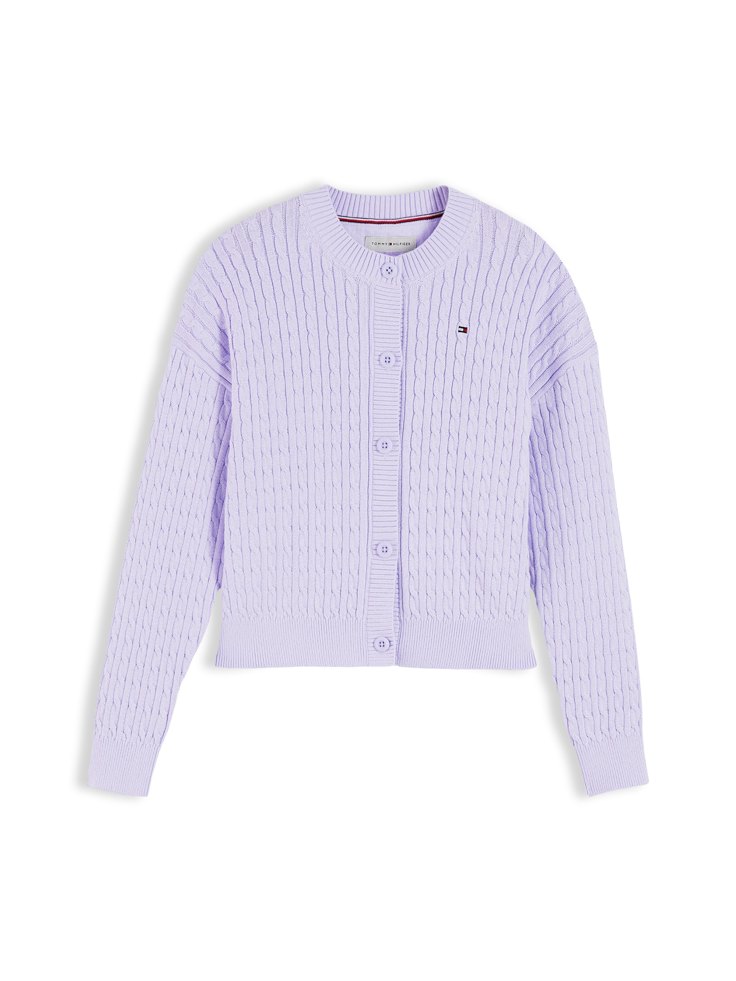 TOMMY HILFIGER Strickjacke in Lila: Vorderseite