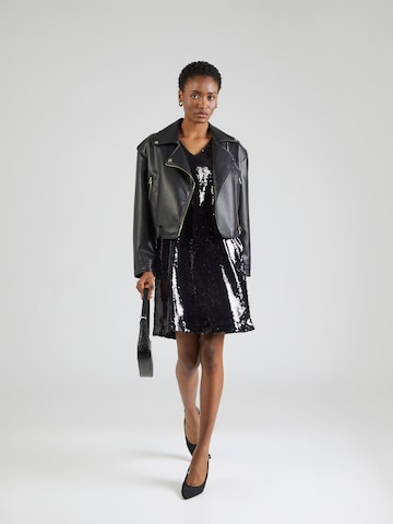 MORE & MORE Koktejl obleka | črna barva