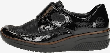 Chaussure basse 'Klittenband' Rieker en noir : devant