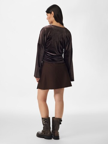 PIECES Shirt 'PCAlli' in Brown