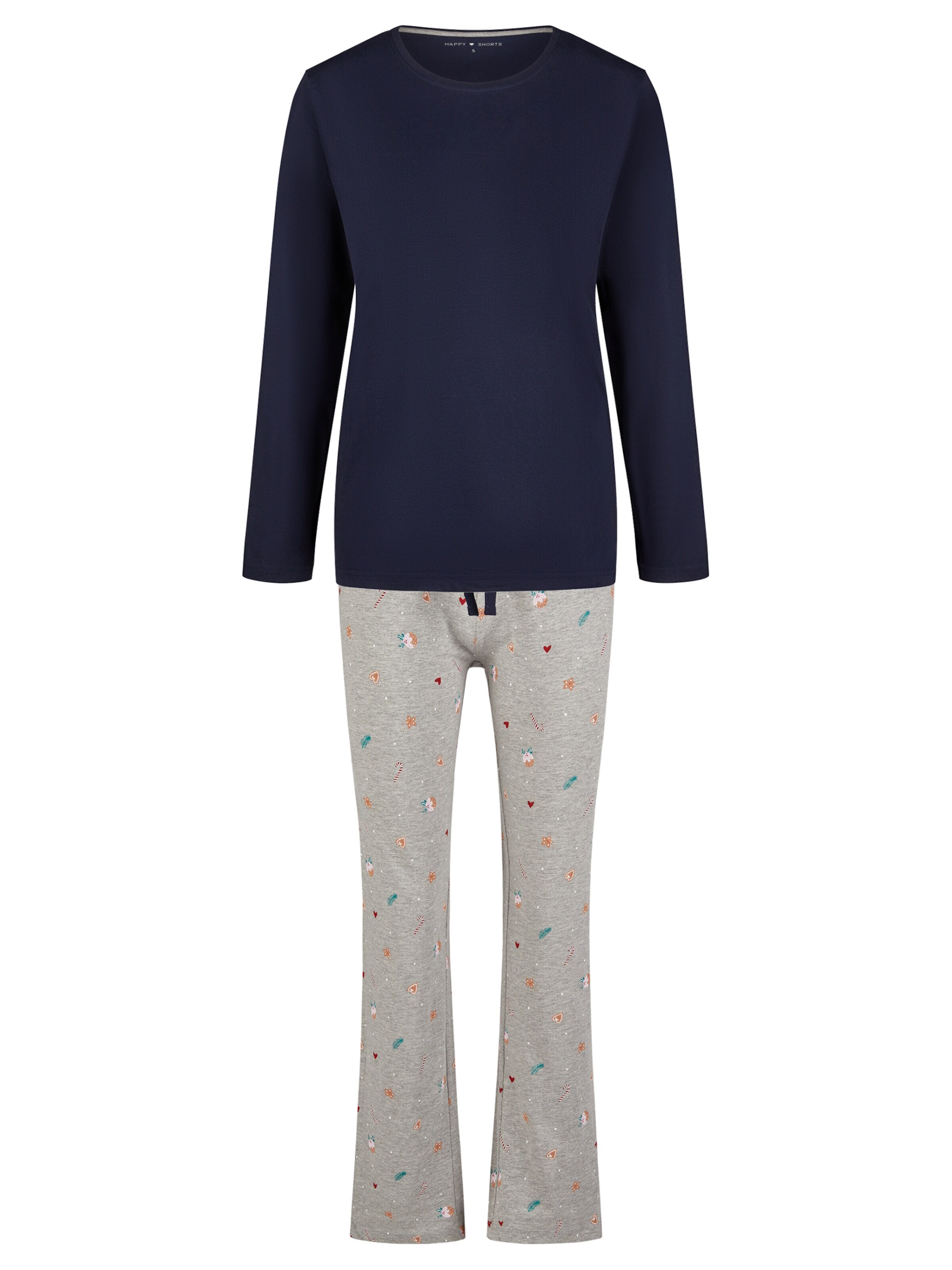 Happy Shorts Pyjama 'Christmas Giftbox' in Blauw: voorkant
