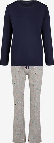 Happy Shorts Pyjama 'Christmas Giftbox' in Blauw: voorkant