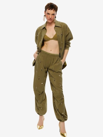 Wide Leg Pantalon NOCTURNE en vert