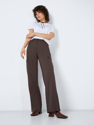 Noisy may Wide leg Cargo Pants 'DREWIE' in Brown