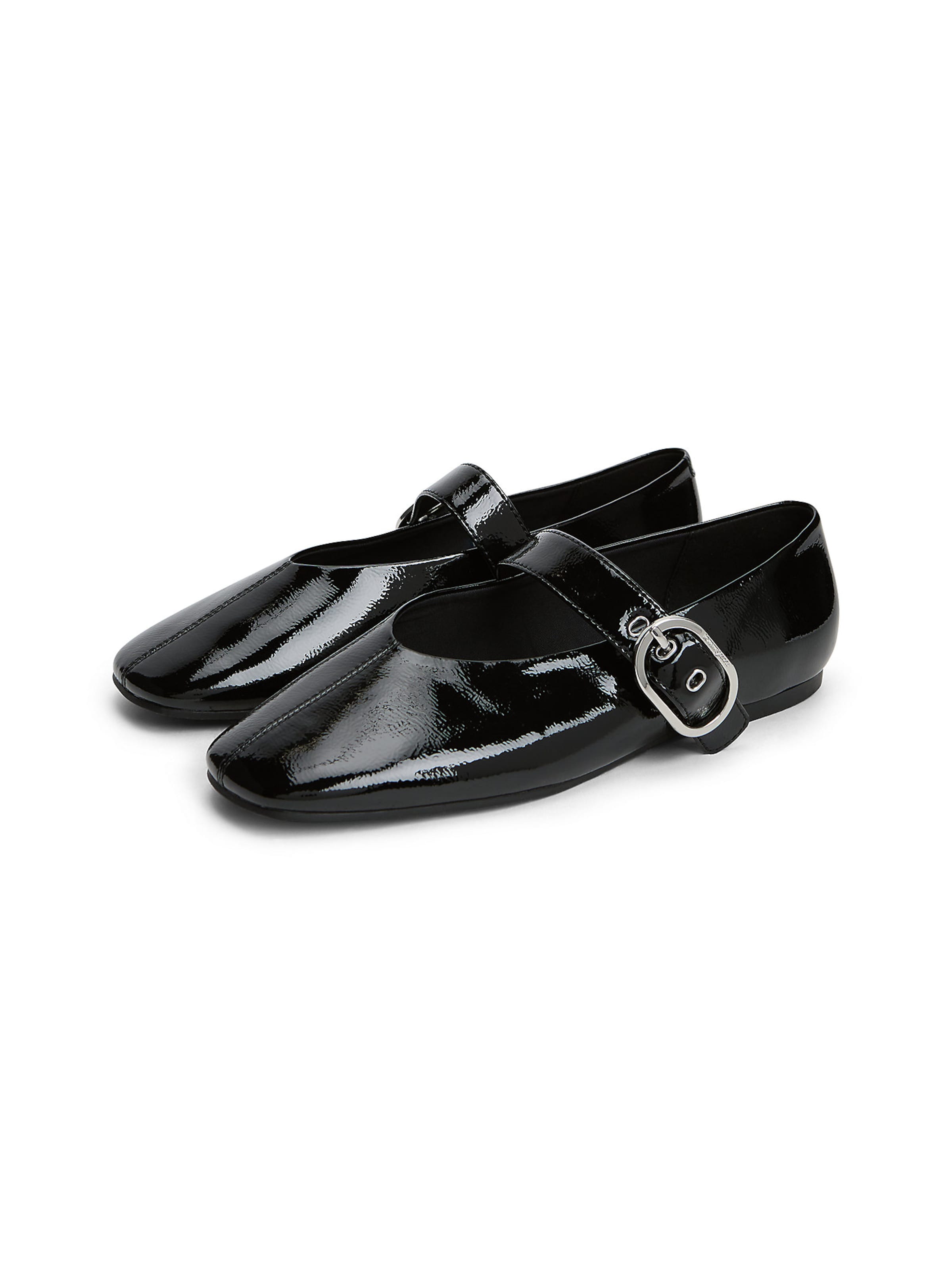 Tommy Jeans Strap ballerina in Black