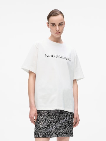 Karl Lagerfeld T-shirt i vit: framsida