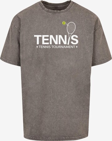 T-Shirt 'Tennis Racket' Merchcode en gris : devant