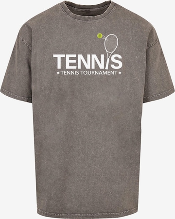 T-Shirt 'Tennis Racket' Merchcode en gris : devant