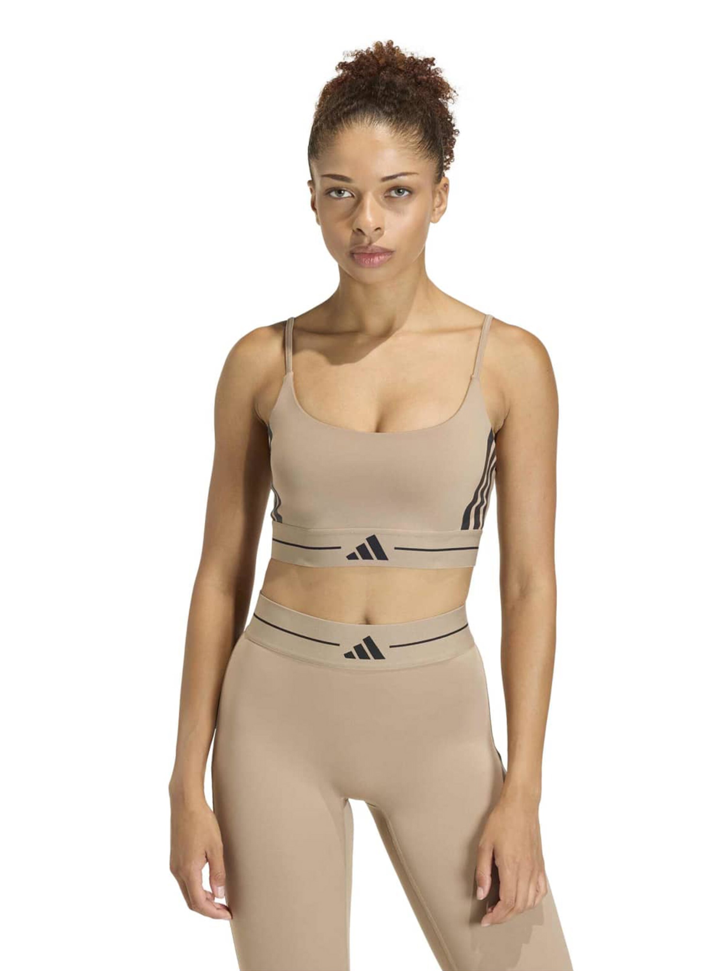ADIDAS PERFORMANCE Bustier Sport bh 'HYG' in Bruin: voorkant