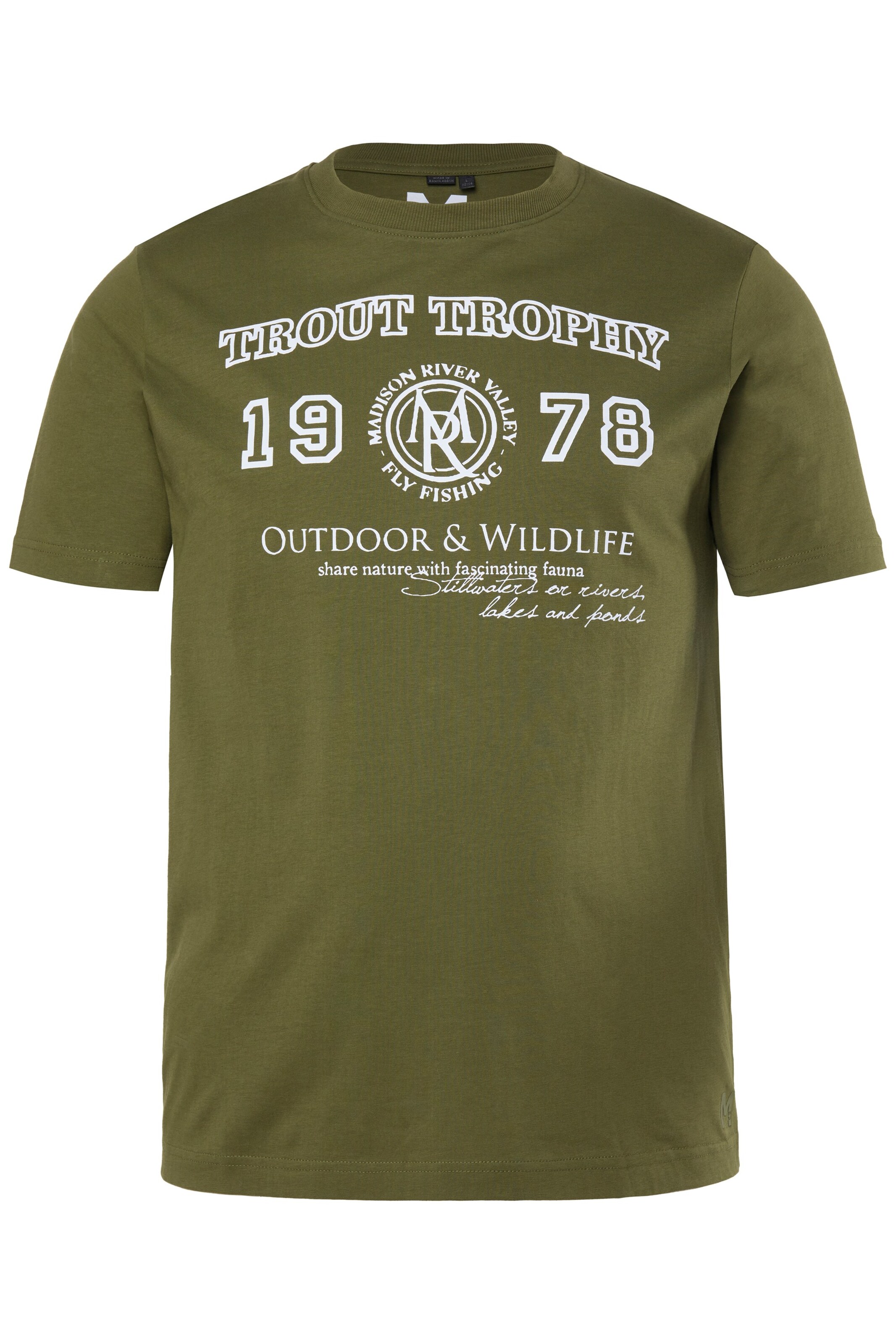 Men Plus Shirt in Green: front