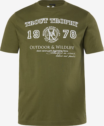 Men Plus Shirt in Green: front