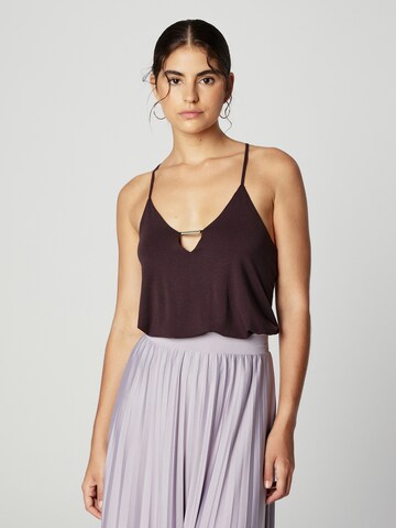 Guido Maria Kretschmer Women - Top 'Eloy' en marrón: frente