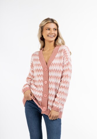 usha FESTIVAL Knit Cardigan in Pink: front