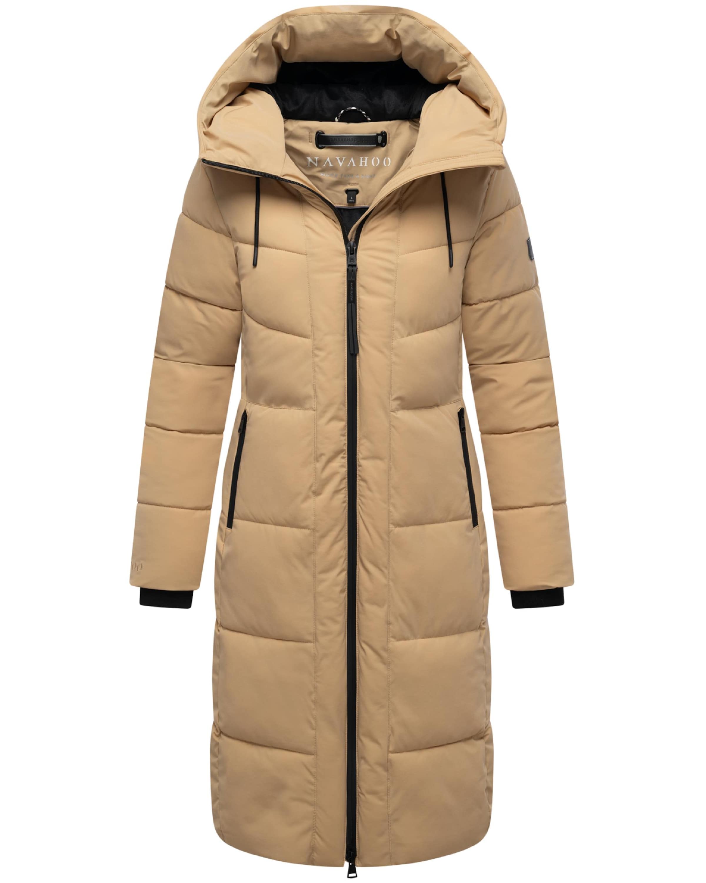 NAVAHOO Zimný kabát 'Schokokuss XIV' - Béžová