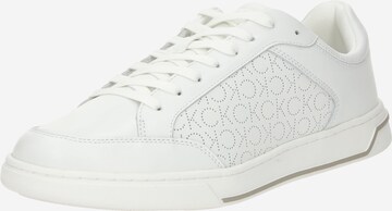 Calvin Klein - Zapatillas deportivas bajas en blanco: frente