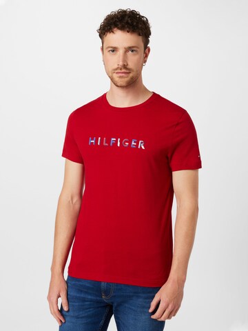 TOMMY HILFIGER Tričko – červená: přední strana