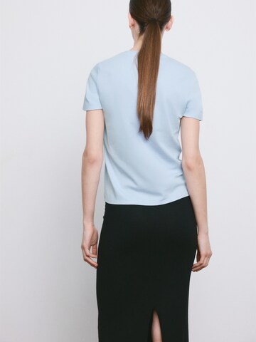 MANGO Tričko 'RITI' – modrá