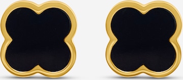 Pure Schmuck Earrings 'Clover Black' in Gold: front