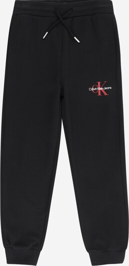 Calvin Klein Jeans Pantalon en rouge clair / noir / blanc, Vue avec produit