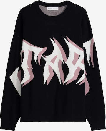 Pull-over Bershka en noir : devant