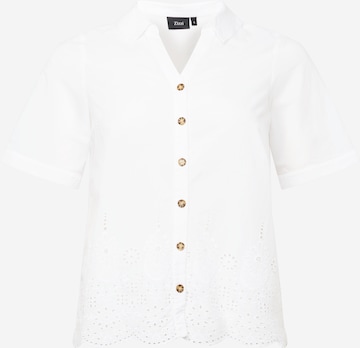 Zizzi Blouse 'MAGNES' in White: front