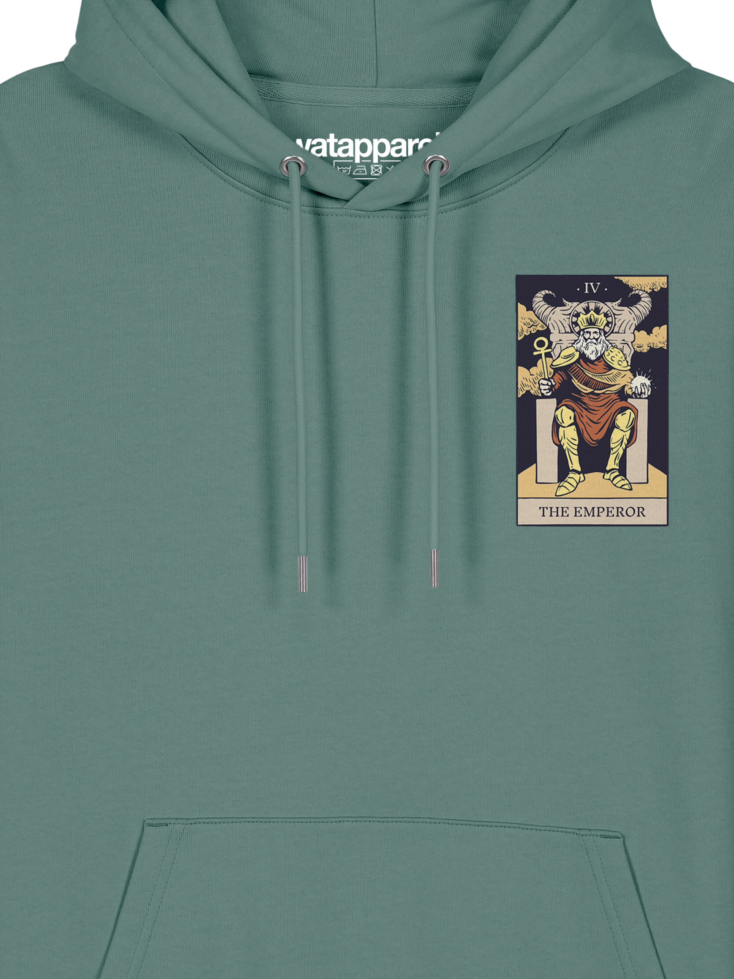 Watapparel Sweatshirt ' Tarot The Emperor ' in Groen