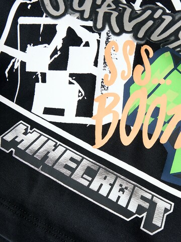 NAME IT Tričko 'NKMMase Minecraft' - Čierna