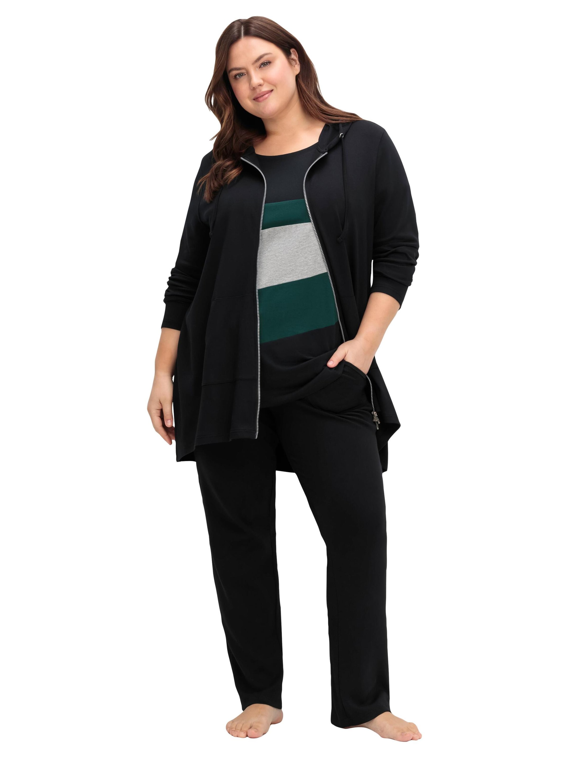 SHEEGO Sweatvest in Zwart