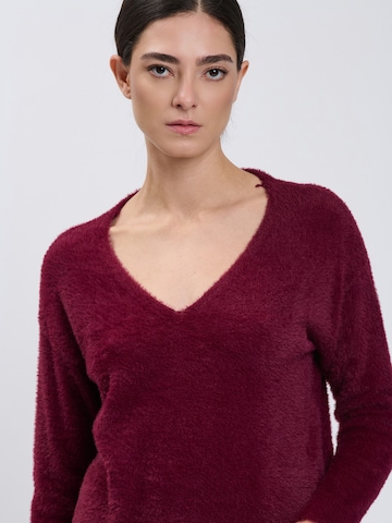 raudona Influencer Megztinis