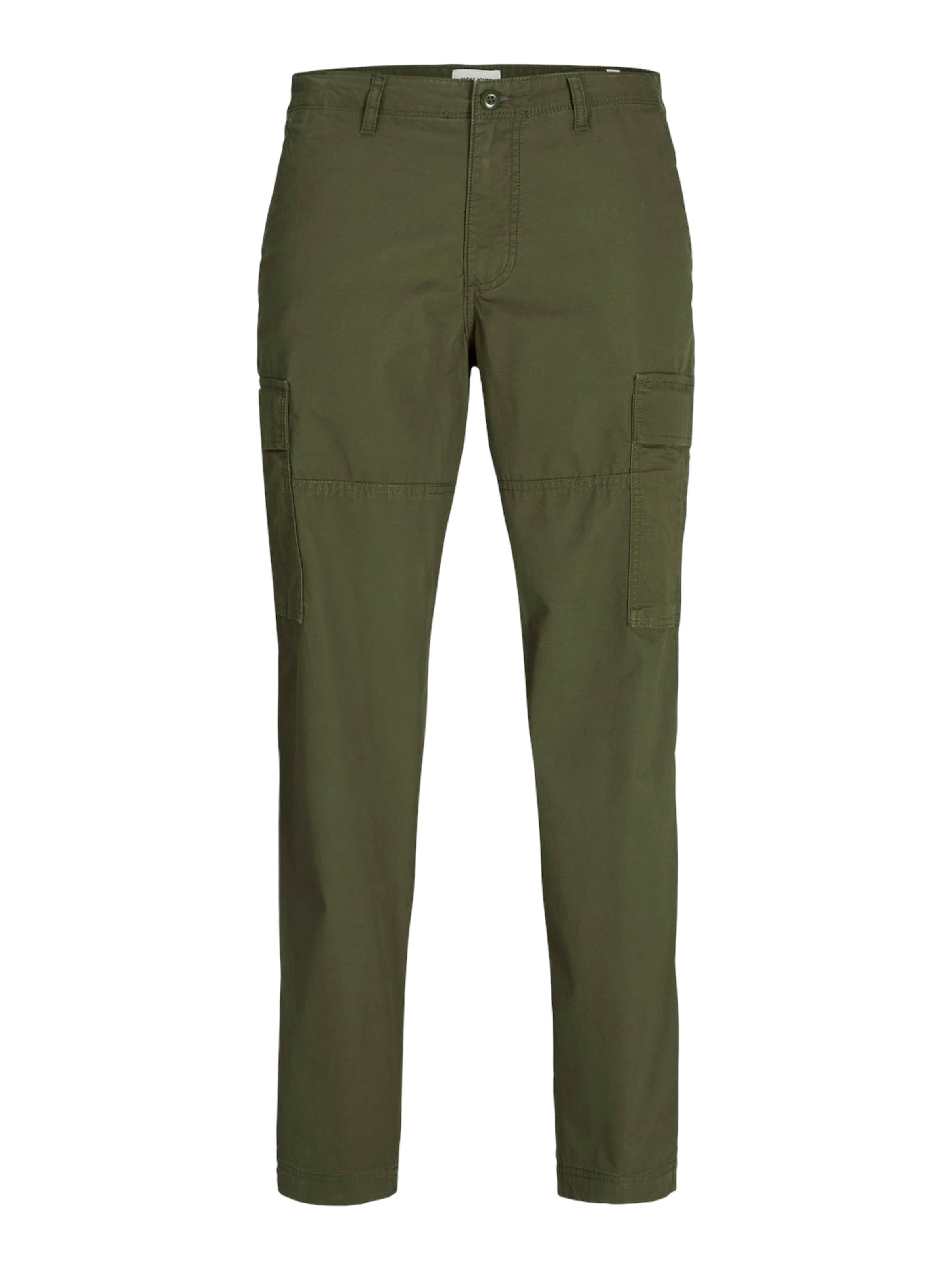 JACK & JONES Loosefit Cargobroek in Groen: voorkant