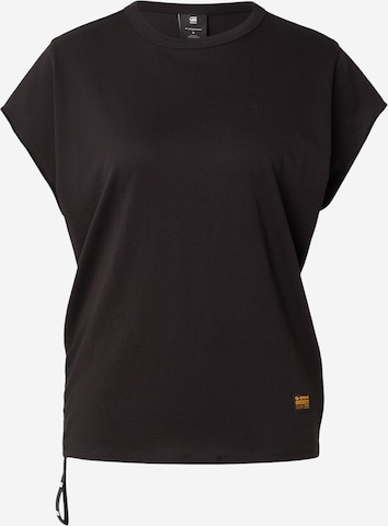 G-STAR Тениска в черно: отпред