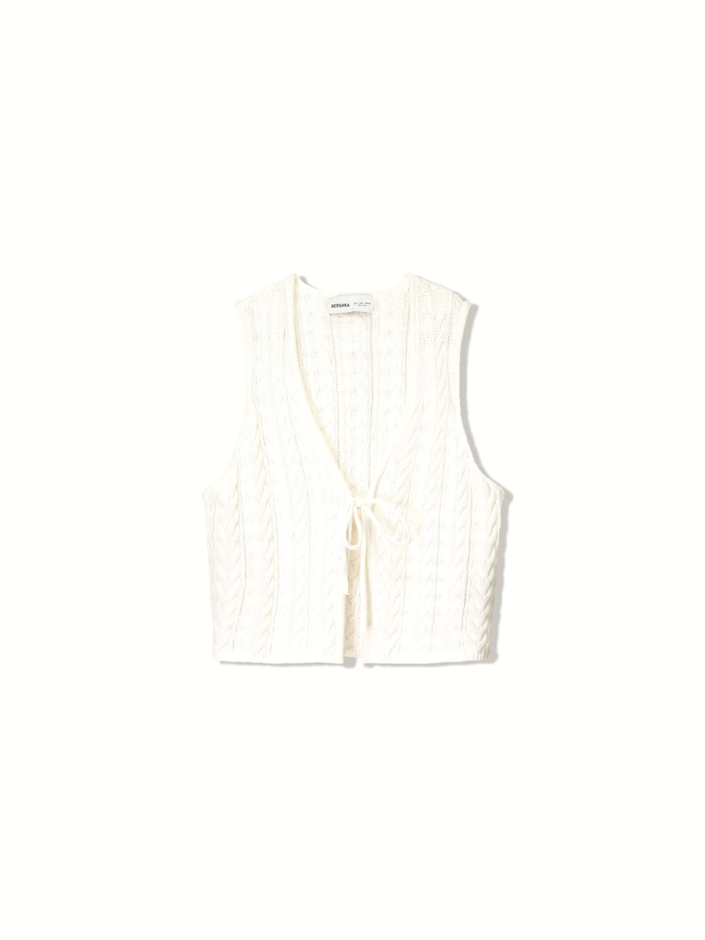 Bershka Kardigán - fehér: elől