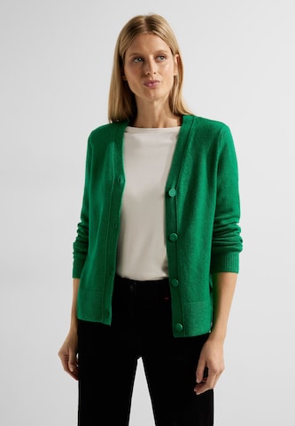 CECIL Knit Cardigan in Green: front