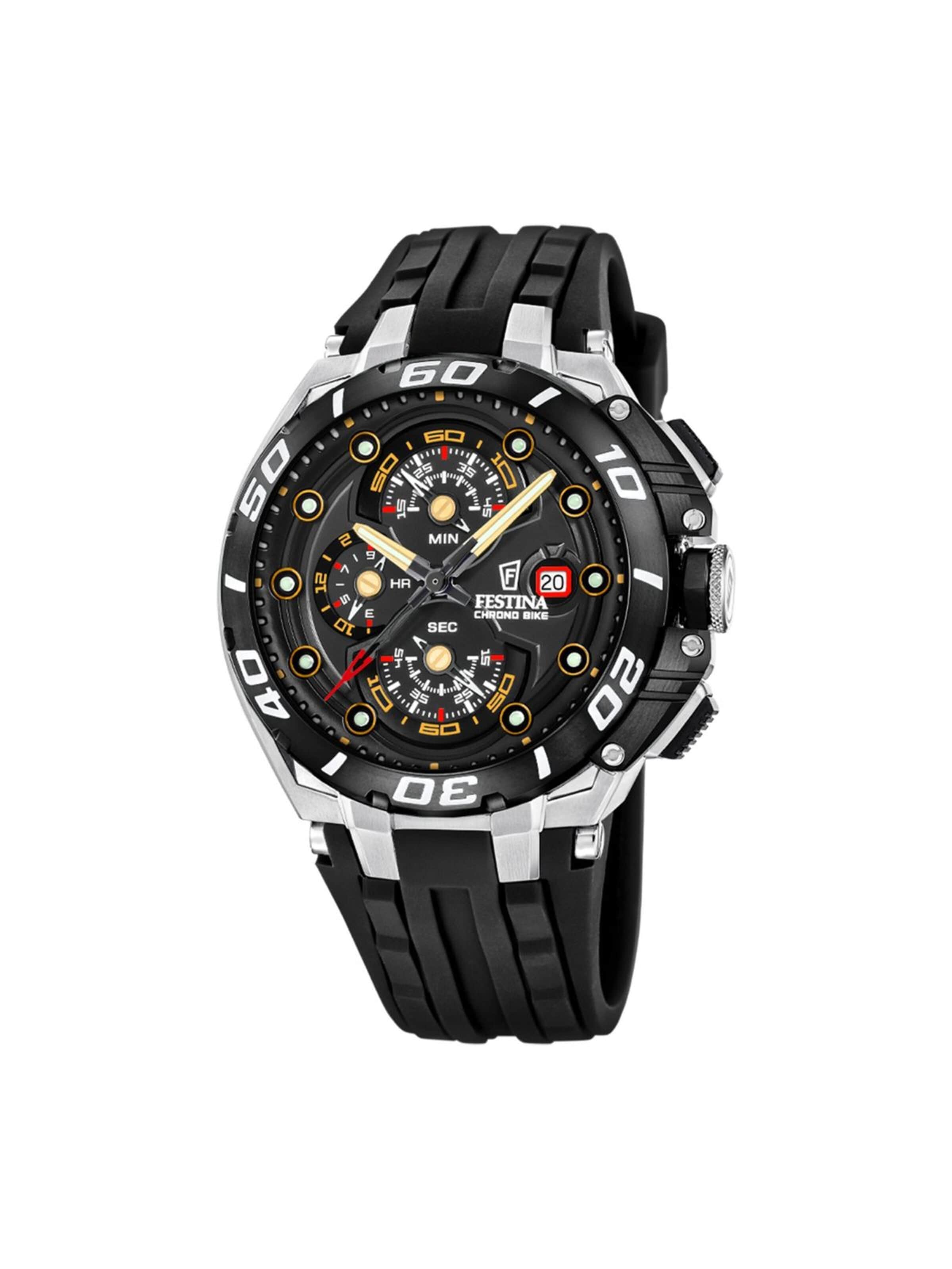 Montre à affichage analogique 'Chronograph Chrono Bike' FESTINA en noir : devant