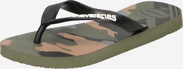 HAVAIANAS T-Bar Sandals 'HAV. TOP CAMU' in Green: front
