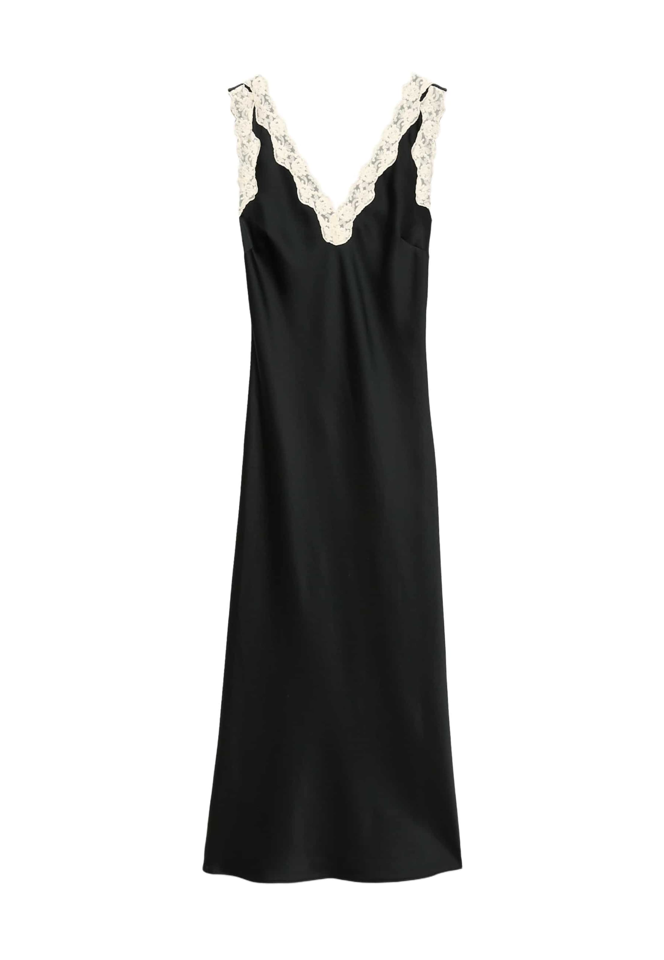 Marks & Spencer Jurk in 34 in de kleur Lichtbeige / Zwart, Productweergave