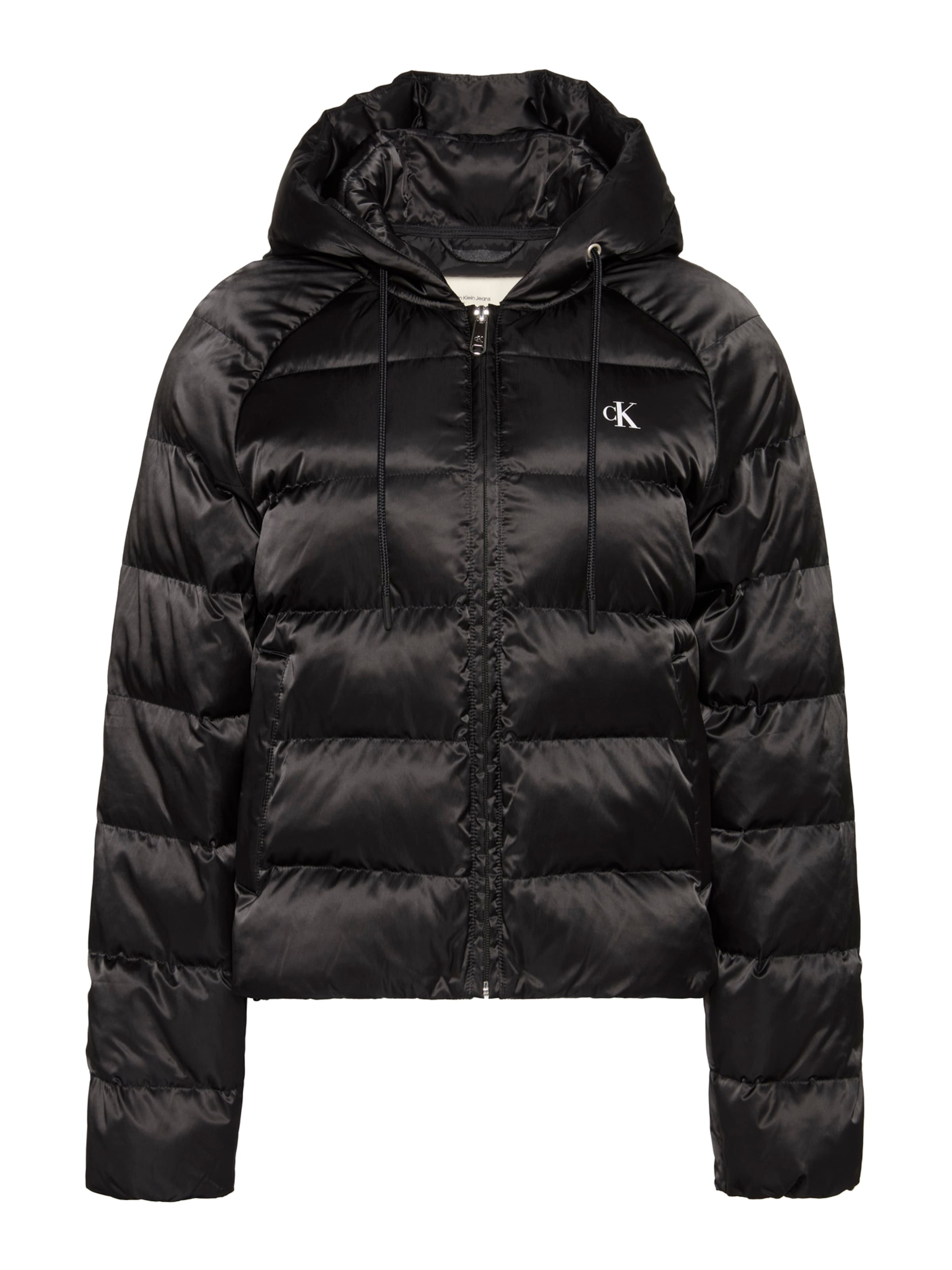 Calvin Klein Jeans Φθινοπωρινό και ανοιξιάτικο μπουφάν σε μαύρο: μπροστά
