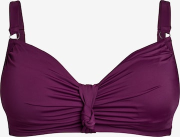 Swim by ZizziT-shirt Bikini gornji dio 'Serena' - ljubičasta boja: prednji dio