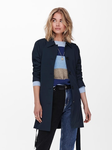 ONLY Between-Seasons Coat in Blue: front