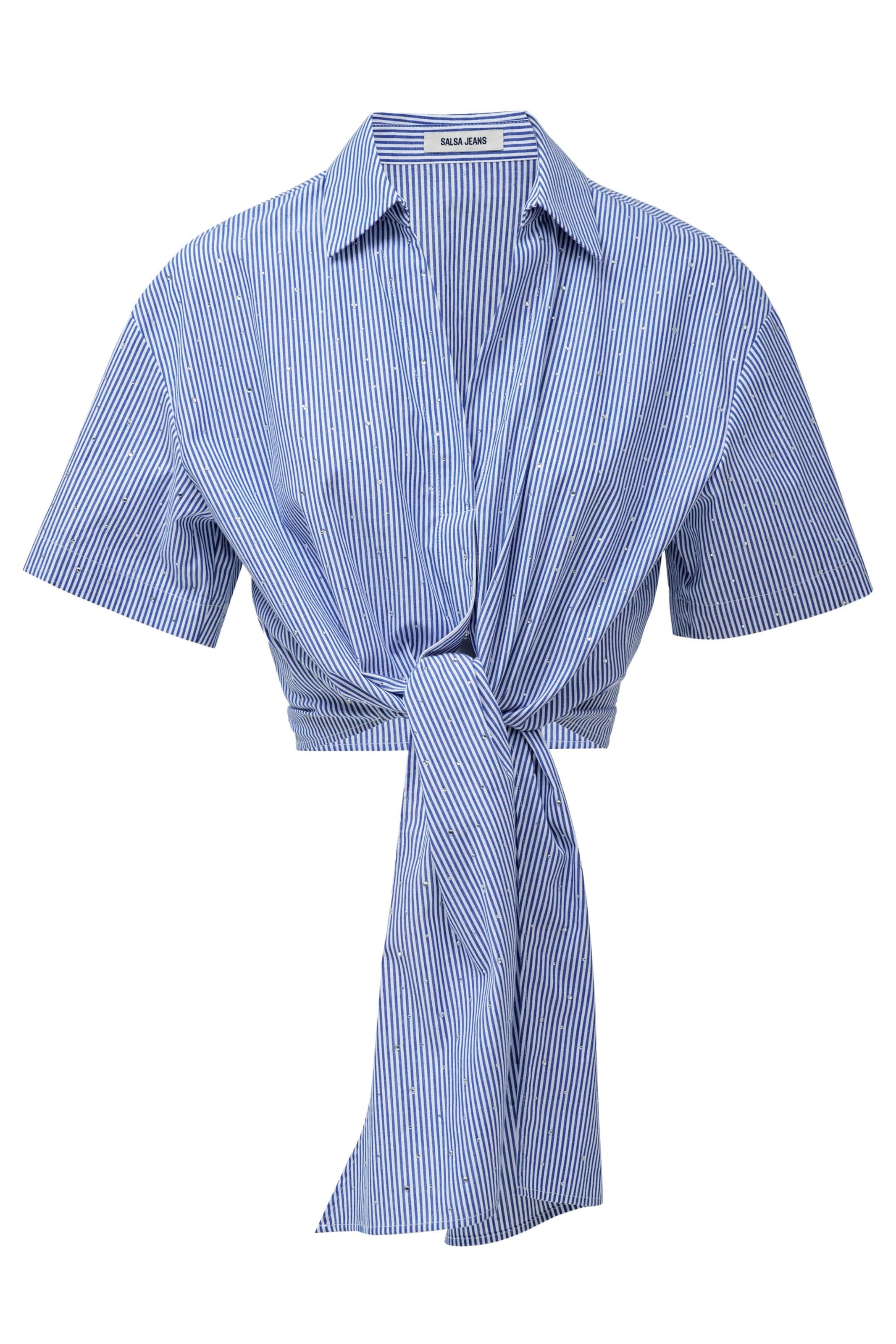 Salsa Jeans Blouse in Blauw: voorkant