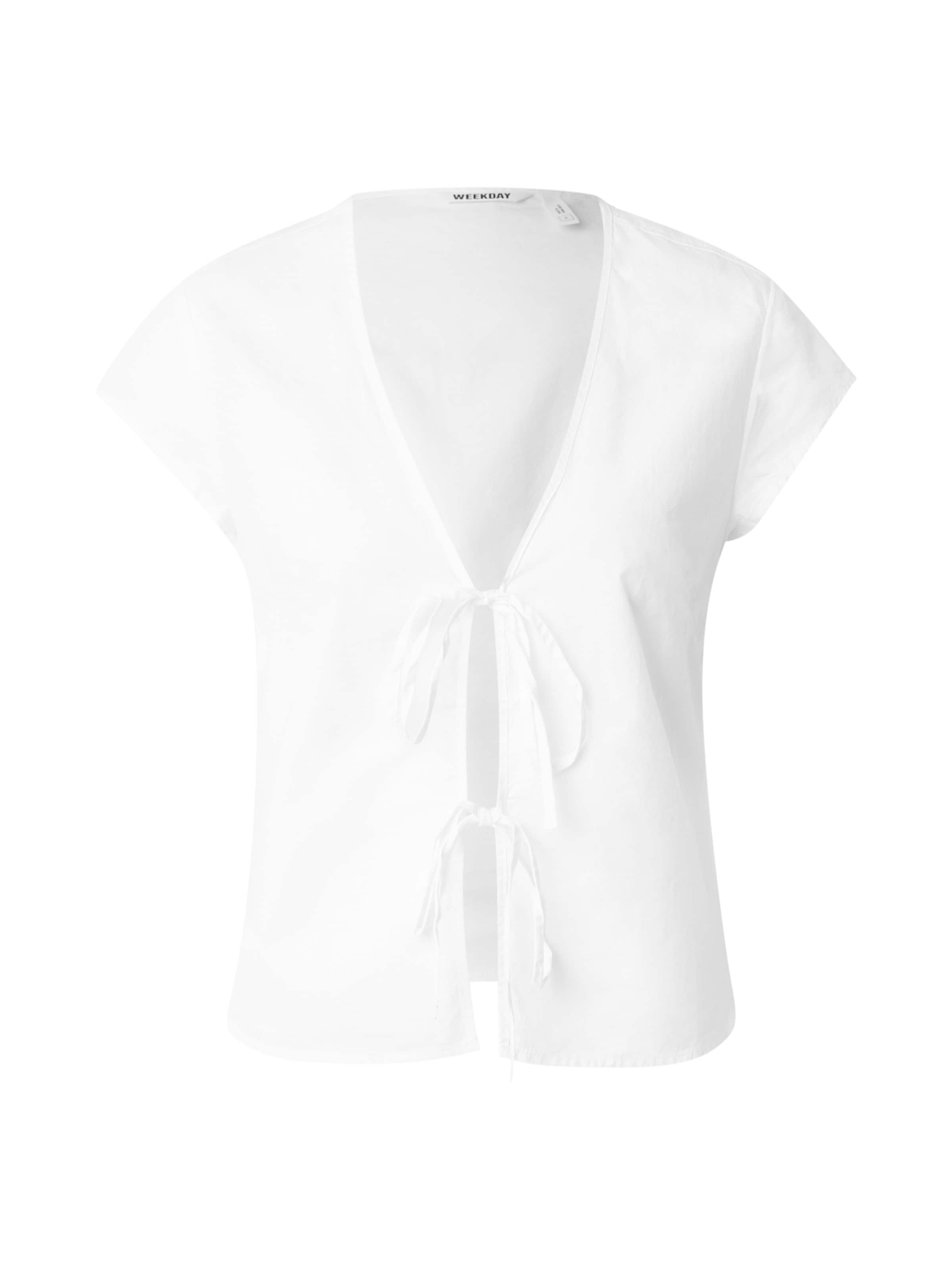 WEEKDAY Bluza 'Lizzard' | bela barva: sprednja stran