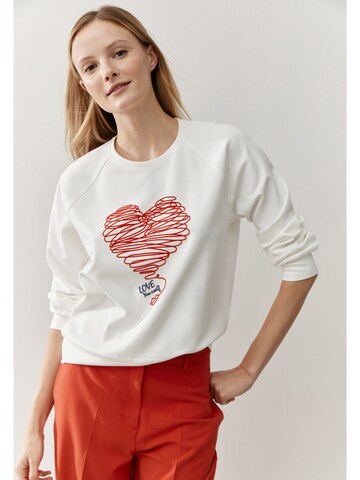 MORE & MORE Μπλούζα φούτερ σε λευκό: μπροστά