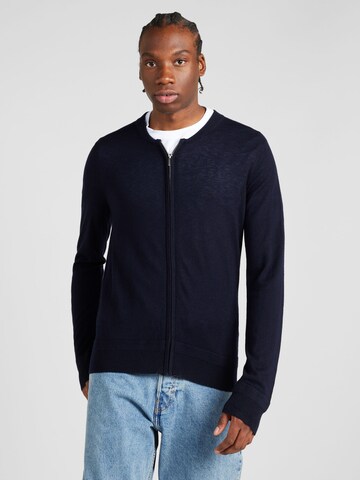 Bruun & Stengade Knit Cardigan 'Elias' in Blue: front