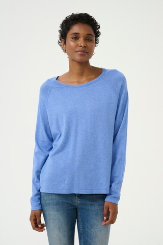 CULTURE Trui 'CUannemarie' in Blauw: voorkant